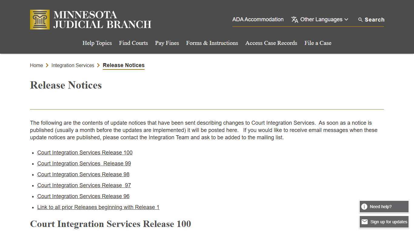 Release Notices - Integration Services